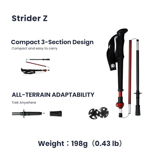 Ultralight Carbon Fiber Trekking Poles - Adjustable Hiking Poles for Trail & Backpacking