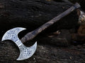24-Inch Viking Double Handed Battle Axe - Norse Style Ax for Collectors & Recreation
