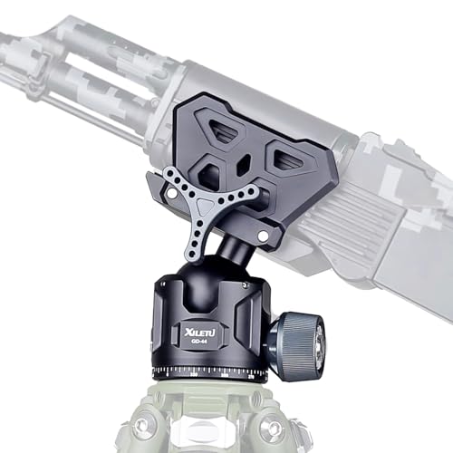 Adjustable Tripod Ball Head for Hunting & Shooting - CNC Aluminum, 55lb Load Capacity