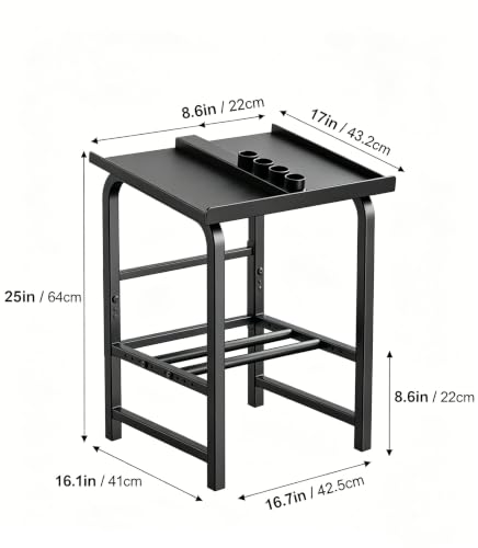 Adjustable Dumbbell Rack with Wheels - Black Home Gym Storage Stand