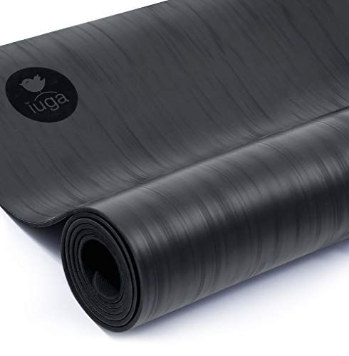 IUGA Gray Thick Non Slip Yoga Mat for Hot Yoga, Pilates & Workout