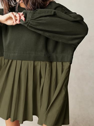 Women's Oversized Sweatshirt Dress Long Sleeve Mini Dress Casual Top