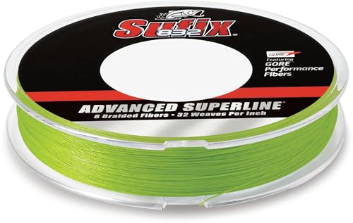 Sufix 832 Braid Fishing Line Neon Lime 10lb 150 Yards - High Strength & Abrasion Resistant