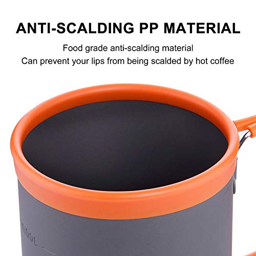 Lightweight Collapsible Travel Coffee Mug with Handle for Hiking Camping