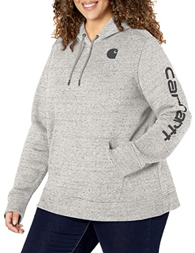 Carhartt Women's Iconic Clarksburg Logo Sweatshirt - X-Small Asphalt Heather Nep