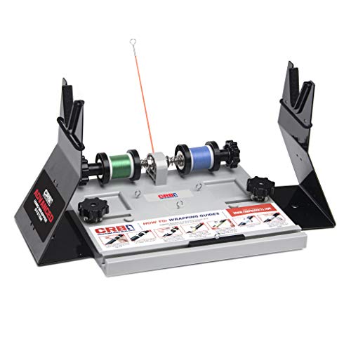 CRB Hand Wrapping System with Dual Spool Thread Tensioner & Rod Stand for Rod Building
