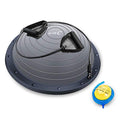 Grey Balance Ball Half Ball Exercise Trainer with Resistance Bands and Foot Pump