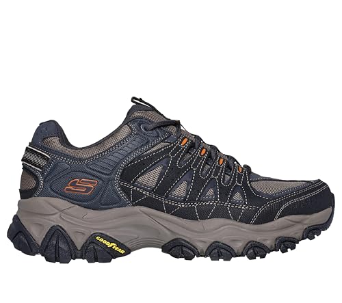 Skechers Men’s M. Fit 2.0 Outdoor Sneakers Charcoal/Gold, Lace-Up, Rubber Outsole