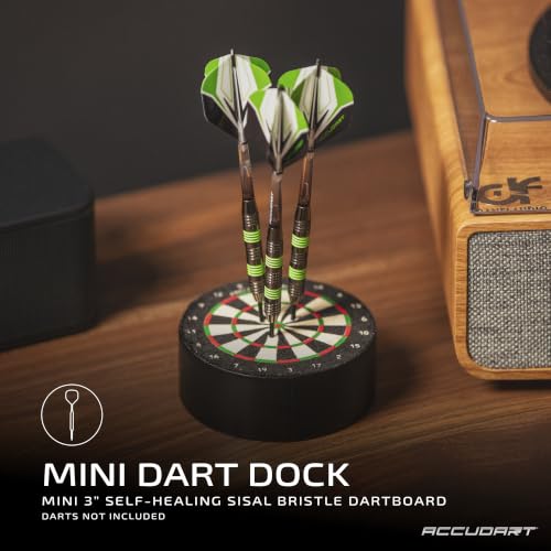 Mini Dart Storage Dock - 3 Inch Self-Healing Sisal Display for Darts