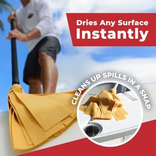 Shurhold Deluxe Water Sprite Chamois Mop - High-Absorbent Marine Drying Tool