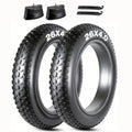 Kulifoo 26x4.0 Off-Road Electric Bike Tires 2 Pack – Fat Tire Mountain & Snow Bike Tubes & Levers Included
