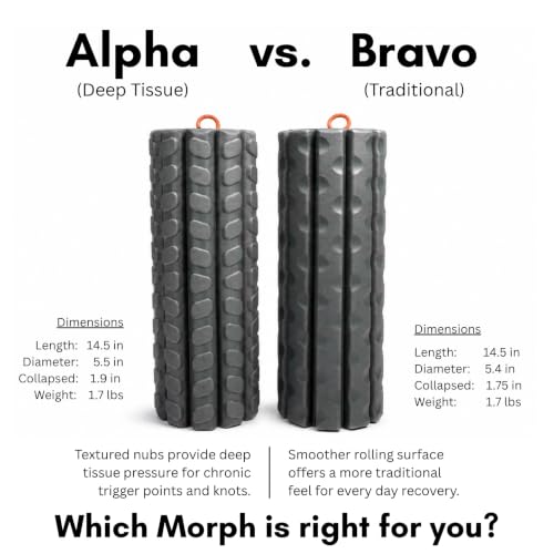 Brazyn Morph Foam Roller - Midnight Deep Tissue Travel Massage & Muscle Recovery