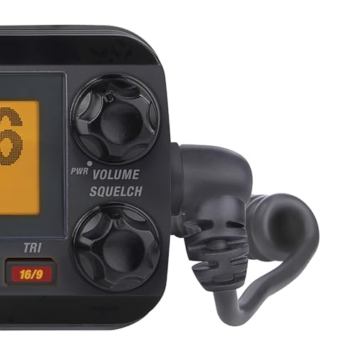 Uniden UM435BK 4-Digit Marine VHF Radio Waterproof Fixed Mount - Black, Small