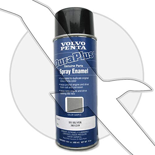 Volvo Penta SX Silver Gray Metallic Touch Up Spray Paint - Model 3851219