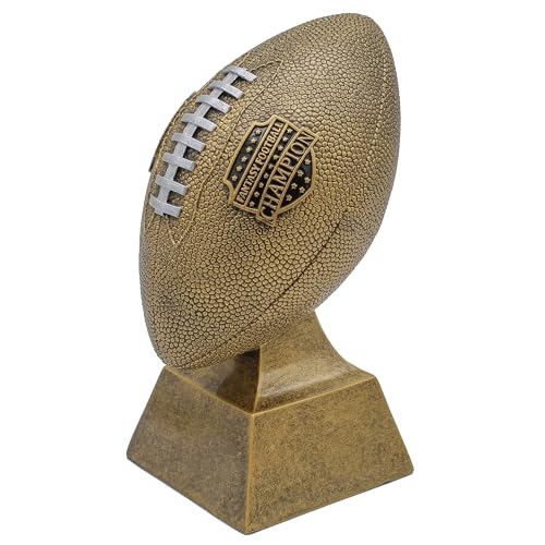 Large 12 Inch Gold Fantasy Football Champion Trophy with Custom Engraved Plate