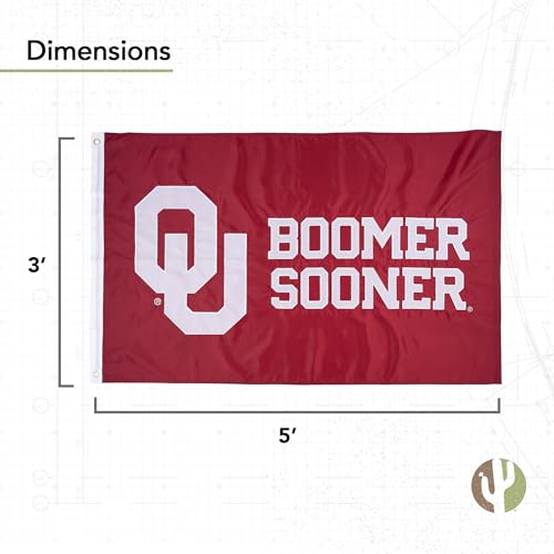 University of Oklahoma 3x5 Ft Embroidered Flag - Outdoor Display