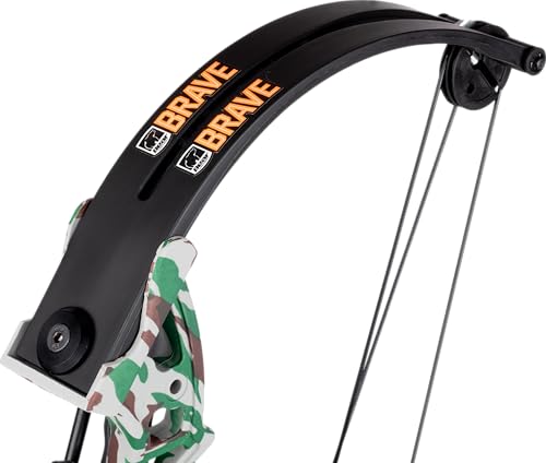 Camo Youth Compound Bow for Beginners with Accessories - 26-inch, 25lb Draw