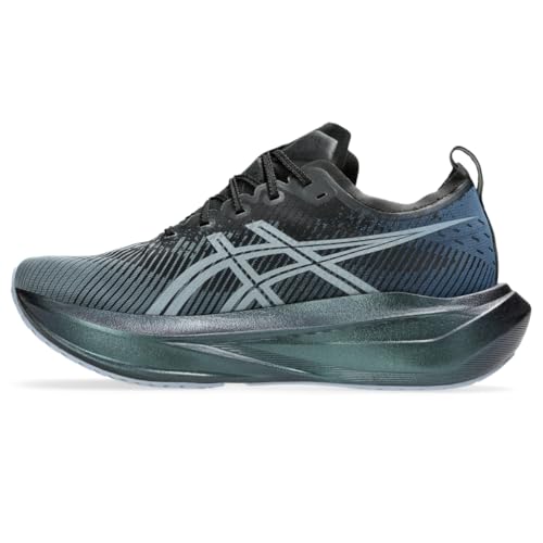 ASICS Unisex Megablast Running Shoes - Black/White, 12.5 Women / 11 Men