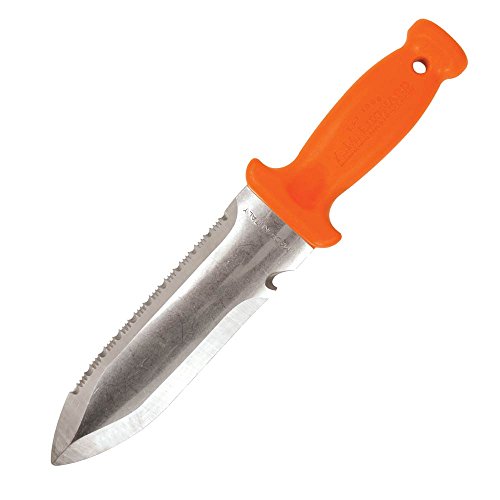 Deluxe Soil Knife with Leather Sheath - 6-Inch Stainless Steel Garden Tool