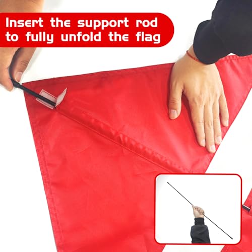20 x 24 Inch Dive Flag for Boat with Removable Stiffening Pole - US Legal Diver Down Marker