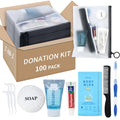 Warmify 100-Pack 7-in-1 Homeless Hygiene Kits - Travel & Donation Ready