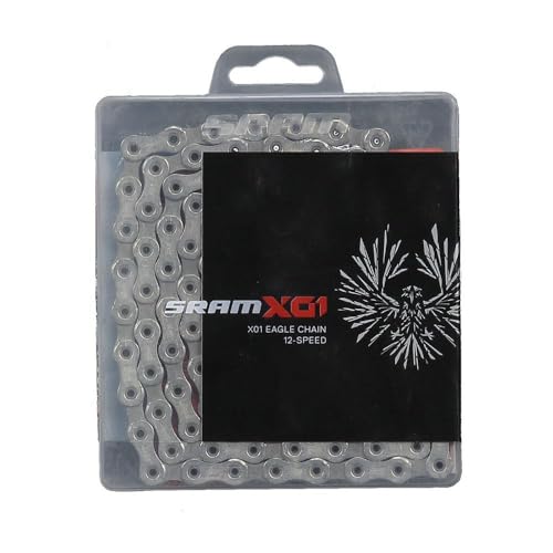 Black SRAM X01 Eagle 12-Speed Bicycle Chain 126 Links with Master Link