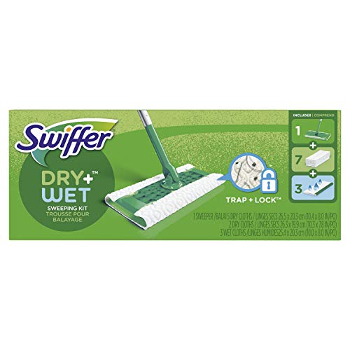 Swiffer Dry & Wet Floor Mop Starter Kit - Easy Cleaning System
