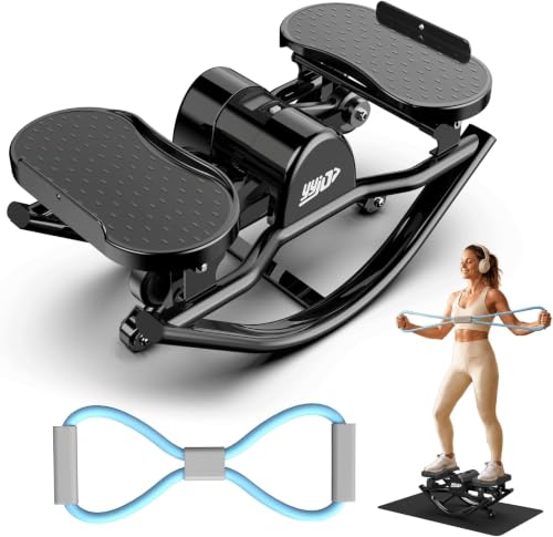 YYJO Rock Stepper with Mat and Resistance Bands - Low-Impact Fitness Equipment