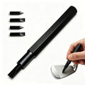 Golf Club Groove Sharpener Tool with Magnetic Quick-Change - Black - 4 Tips, Aluminum Handle
