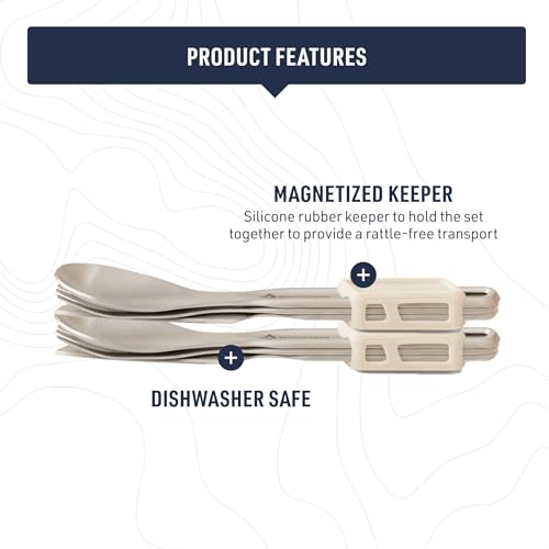 Sea to Summit Detour 2-Person Camping Cutlery Set - Stainless Steel Knives, Forks, Spoons
