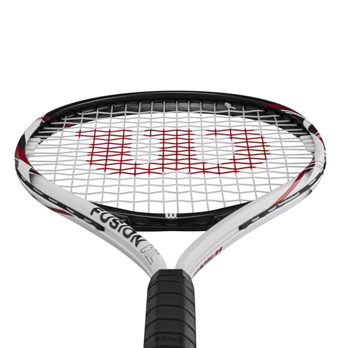 Wilson Fusion XL Tennis Racket, Aluminium, Head-Light (Grip-Heavy) Balance, 291 g, 69.9 cm Length, Red