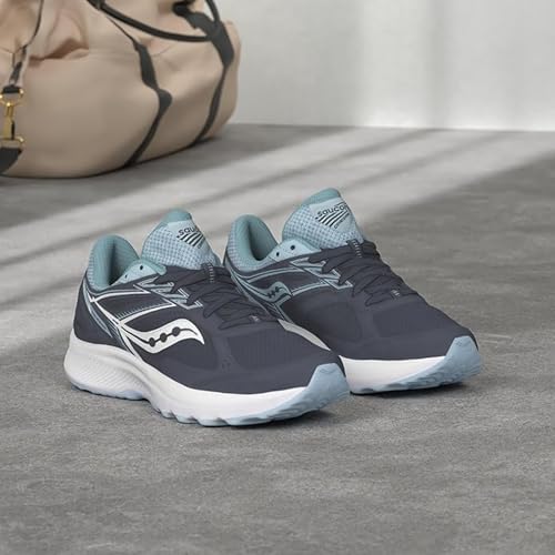 Saucony Women's Cohesion 14 Running Sneakers Navy Light Blue Size 9