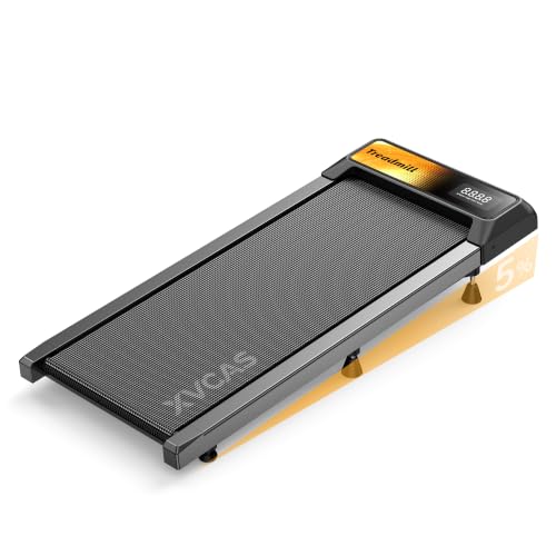 XVCAS Black & Gold Incline Walking Treadmill Pad with 2.5HP Quiet Motor for Home & Office