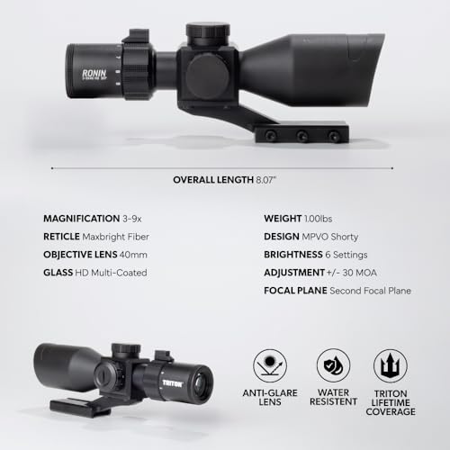 Triton Ronin HD 3-9x40 SFP Fiber Reticle Scope - F2 / Standard