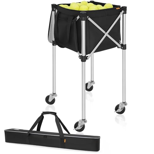 Foldable Tennis Ball Cart with Large Capacity & Lightweight Aluminum