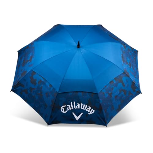 Callaway Golf Shield Umbrella Navy Red 64-Inch Windproof Rain Canopy