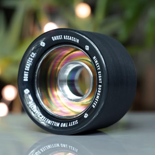 Bont Ghost Assassin Indoor Roller Skate Wheels 62mm 98A Set of 4 - Black