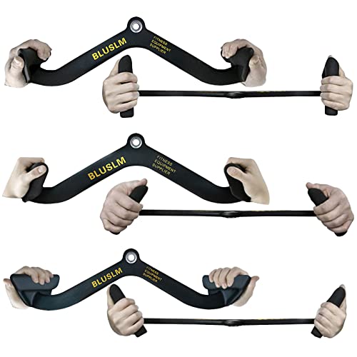 BLUSLM 7Pcs Lat Pulldown Bar Set for Cable Machine Back & Tricep Training