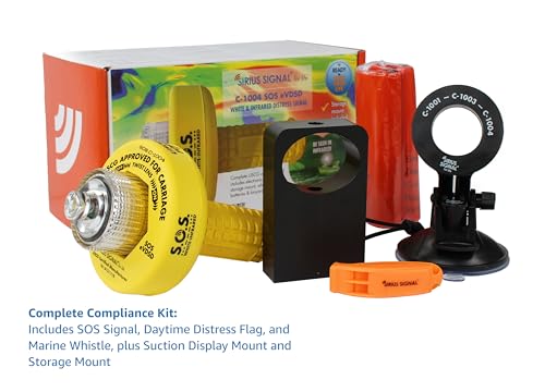 SOS LED Distress Signal Light with IR & Float Ring - USCG Approved, White