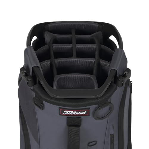Graphite/Black Titleist Hybrid 14 Golf Bag - Cart Compatible, Improved Storage