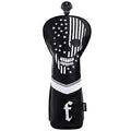 Skeleton Golf Head Covers Set - Black Synthetic Leather, Fairway Cover
