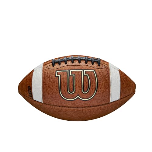 Youth Brown Leather Football - Wilson GST Game Ball, Multiple Sizes & Styles