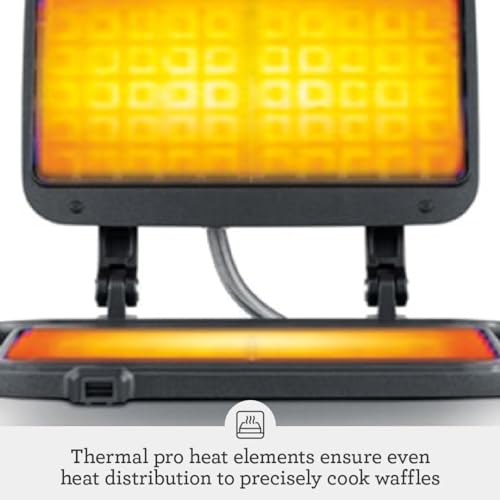 4-Slice Stainless Steel Waffle Maker with Adjustable Browning Control