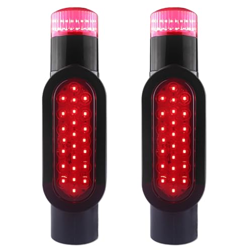 Boat Trailer Guide-On Post Light Set Black Waterproof 24LED Turn Signal Brake Lights