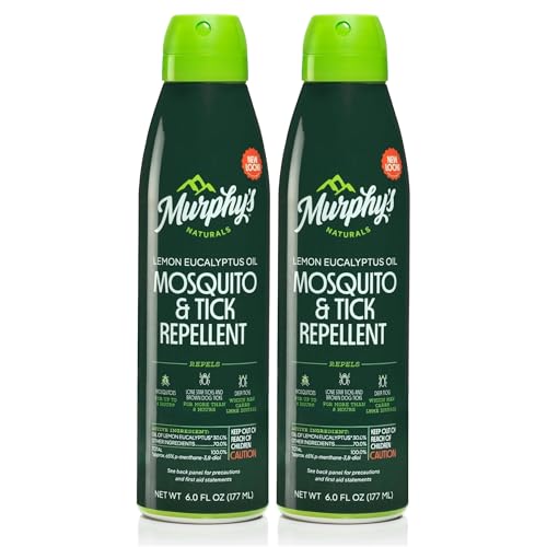 Mosquito & Tick Bug Repellent Spray 6 fl oz Pack of 2 - Plant-Based, Long-Lasting Protection
