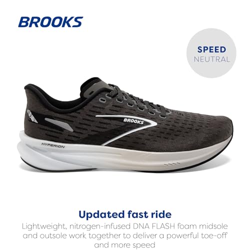 Brooks Women's Hyperion Neutral Running Shoe - Gunmetal/Black/White, Size 11