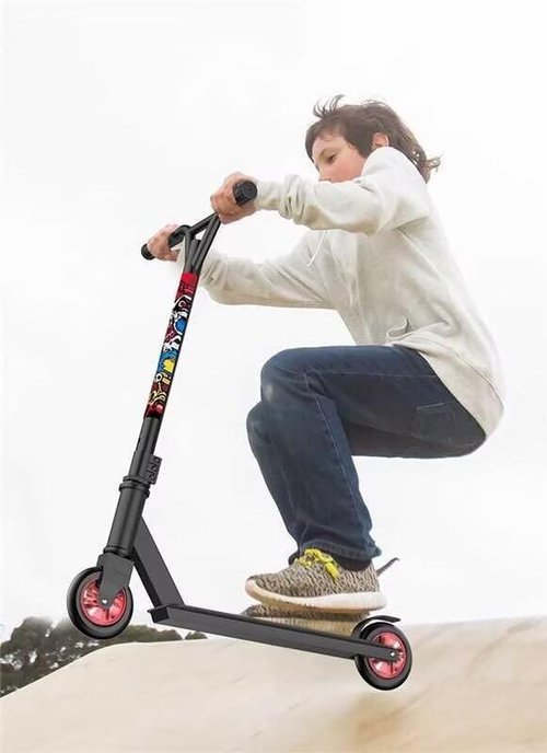 Trick Pro Scooter Quality Stunt Scooter for Kids 8 Years and Up Adults Complete Kick Scooter for Intermediate,Beginner,Advanced and Professional Rider Teens Cool Scooter Freestyle Tricks Black