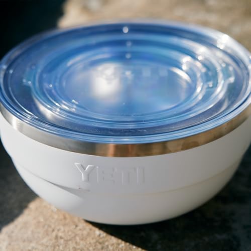 YETI Rambler Insulated Stainless Steel Bowl Pack of 2 - 1 Quart White, Stackable & Nestable