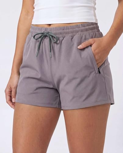 Plus-Size Women's Dry Fit Zipper Pocket Athletic Shorts High Waisted 3X Set of 9