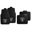 Vegas Raiders Car Floor Mats Set of 4 - All Weather Vinyl NFL Vehicle Mats